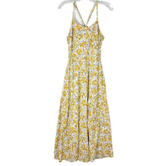Nwot Pact Organic Cotton Dress L Floral A-Line Prairie Summer Cottagecore Boho - Picture 1 of 7